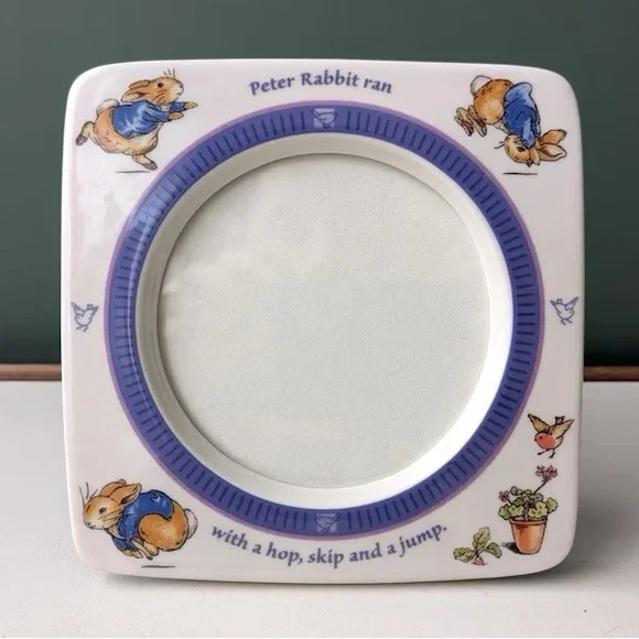 Peter Rabbit Ceramic Picture Frame - White and Purple - Picture 2 of 10